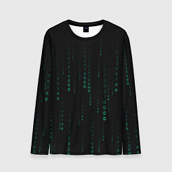 Мужской лонгслив Color black turquoise
