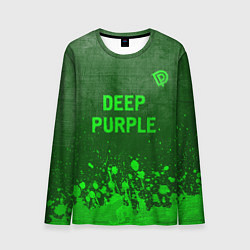 Лонгслив мужской Deep Purple - green gradient посередине, цвет: 3D-принт