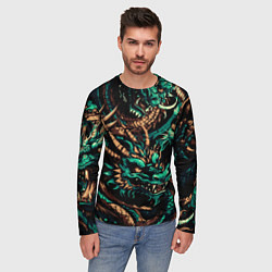 Лонгслив мужской Японские драконы ирезуми, цвет: 3D-принт — фото 2