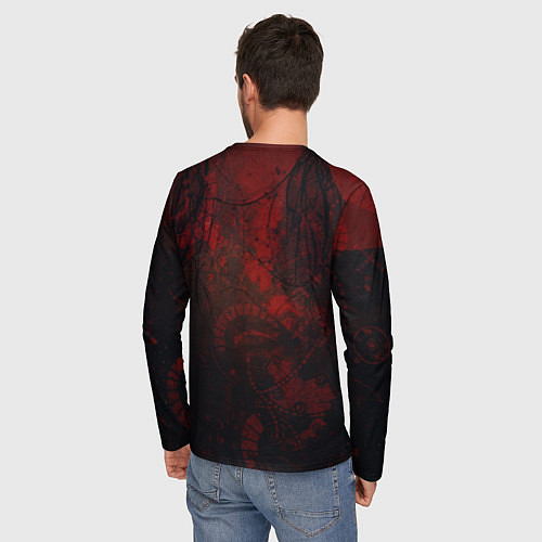 Мужской лонгслив Слон в балахоне / 3D-принт – фото 4