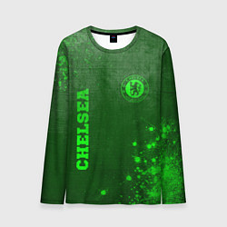 Лонгслив мужской Chelsea - green gradient вертикально, цвет: 3D-принт
