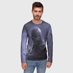 Лонгслив мужской Нуб Сайбот в фиолетовом свете, цвет: 3D-принт — фото 2