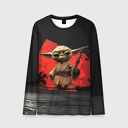 Лонгслив мужской Меленький Йода, цвет: 3D-принт