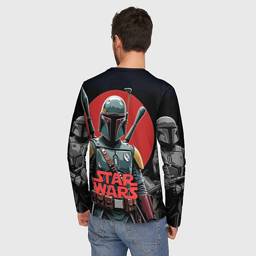 Мужской лонгслив Boba Fett звездные войны / 3D-принт – фото 4