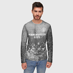 Лонгслив мужской Manchester City - grey gradient посередине, цвет: 3D-принт — фото 2