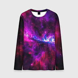 Мужской лонгслив Неоновый галактический космос