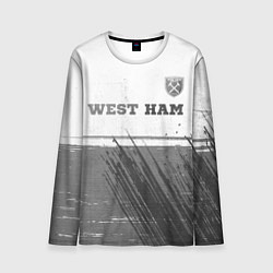 Мужской лонгслив West Ham - white gradient посередине