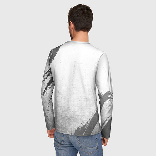 Мужской лонгслив Iron Maiden - white gradient / 3D-принт – фото 4