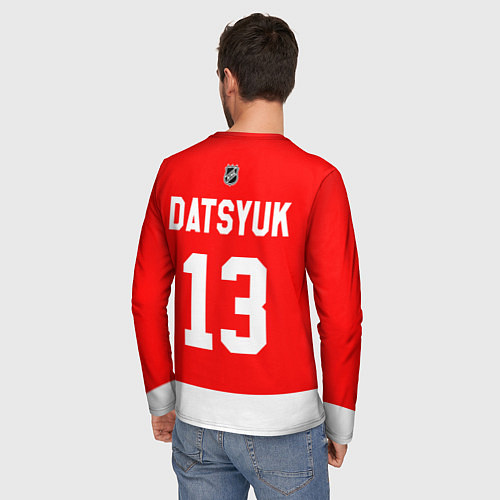 Мужской лонгслив Дацюк Павел - Детройт Ред Уингз / 3D-принт – фото 4