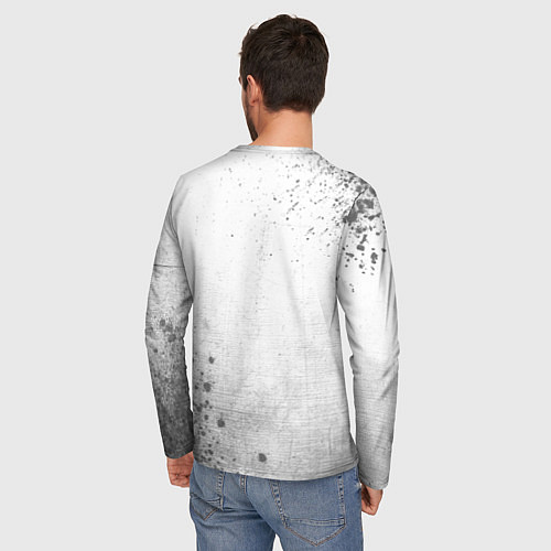 Мужской лонгслив Mass Effect - white gradient вертикально / 3D-принт – фото 4