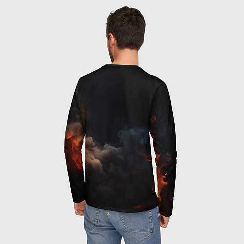 Мужской лонгслив ACDC металлический лого / 3D-принт – фото 4