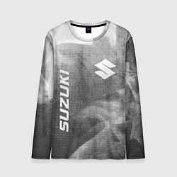 Мужской лонгслив Suzuki - grey gradient вертикально