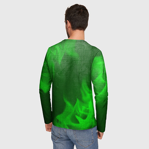 Мужской лонгслив The Sims - green gradient / 3D-принт – фото 4