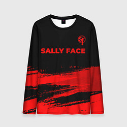 Лонгслив мужской Sally Face - red gradient посередине, цвет: 3D-принт