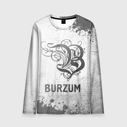 Лонгслив мужской Burzum - white gradient, цвет: 3D-принт