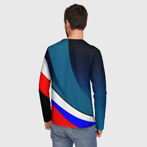 Мужской лонгслив Герб России и флаг государства / 3D-принт – фото 4