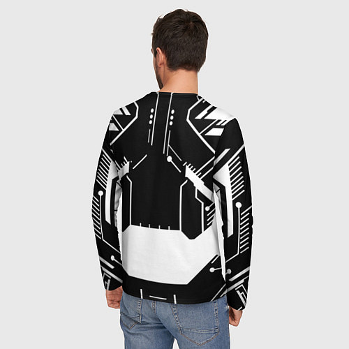 Мужской лонгслив Monster energy geometry / 3D-принт – фото 4