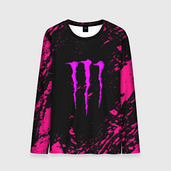 Мужской лонгслив Monster energy неоновые краски лого