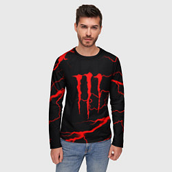 Лонгслив мужской Monster energy storm red, цвет: 3D-принт — фото 2