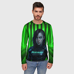 Лонгслив мужской Билли Айлиш космический костюм, цвет: 3D-принт — фото 2