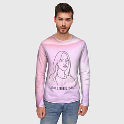 Лонгслив мужской Билли Айлиш из линии - минимализм, цвет: 3D-принт — фото 2