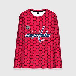 Мужской лонгслив Вашингтон Кэпиталз - красные соты