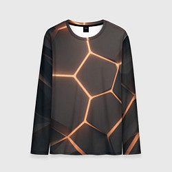 Мужской лонгслив Серая текстура из сот