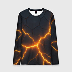 Лонгслив мужской Молнии и черные плиты, цвет: 3D-принт