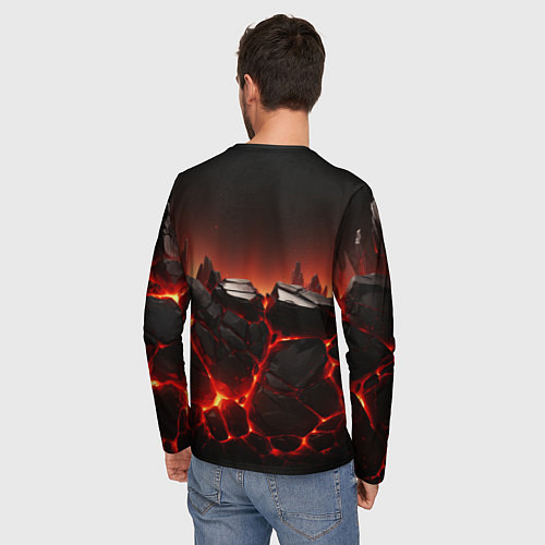 Мужской лонгслив Bones в пиджаке с шыпами / 3D-принт – фото 4