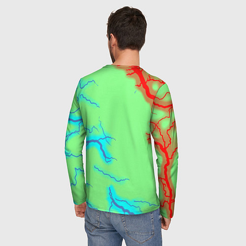 Мужской лонгслив Monster energy storm electrix / 3D-принт – фото 4