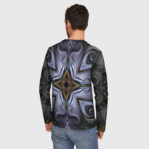 Мужской лонгслив Абстракция дня / 3D-принт – фото 4