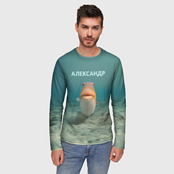 Лонгслив мужской Рыба - Александр, цвет: 3D-принт — фото 2