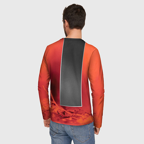 Мужской лонгслив Хмурый кролик / 3D-принт – фото 4