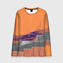 Мужской лонгслив Элитное авто в пустыни