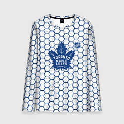 Лонгслив мужской Торонто Мейпл Лифс - белые соты, цвет: 3D-принт
