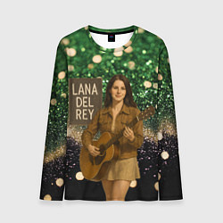 Лонгслив мужской Lana Del Rey играет на гитаре, цвет: 3D-принт
