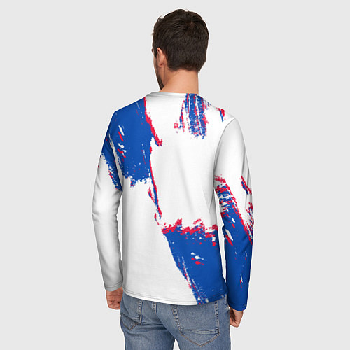 Мужской лонгслив Клипперс - разлитая краска / 3D-принт – фото 4