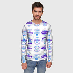 Лонгслив мужской Easter holidays, цвет: 3D-принт — фото 2