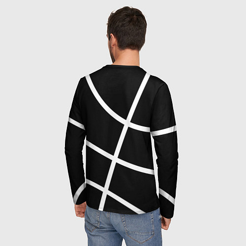 Мужской лонгслив Майами Хит - баскетбольный линии / 3D-принт – фото 4