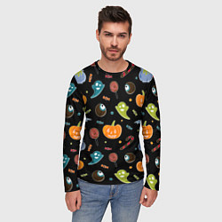 Лонгслив мужской Halloween black, цвет: 3D-принт — фото 2