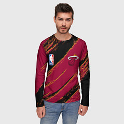 Лонгслив мужской Майами Хит - цвета команды, цвет: 3D-принт — фото 2