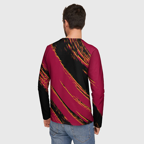 Мужской лонгслив Майами Хит - цвета команды / 3D-принт – фото 4