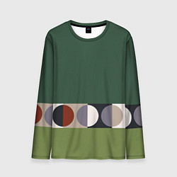 Лонгслив мужской Луна Малевича сосновый зеленый, цвет: 3D-принт