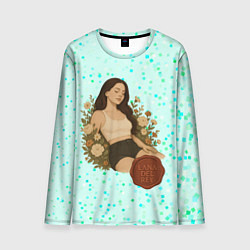 Лонгслив мужской Lana Del Rey сидит в цветах, цвет: 3D-принт