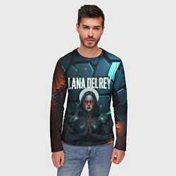 Лонгслив мужской Lana Del Rey в стиле киберпанка, цвет: 3D-принт — фото 2