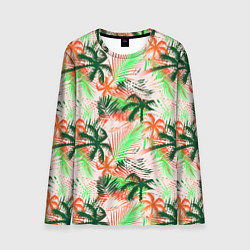 Лонгслив мужской Palm green pink, цвет: 3D-принт