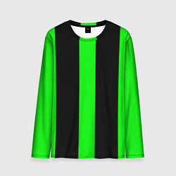 Лонгслив мужской Color green black lines, цвет: 3D-принт