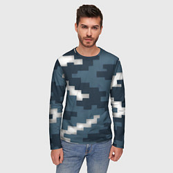 Лонгслив мужской Пиксельная текстура камуфляж, цвет: 3D-принт — фото 2