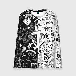Лонгслив мужской Doom x liil peep pattern black, цвет: 3D-принт