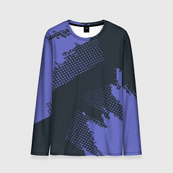 Мужской лонгслив Абстрактная текстура в синем